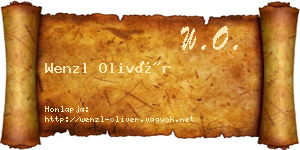 Wenzl Olivér névjegykártya